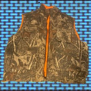 Camo Reversible Vest green on outside orange on the outside